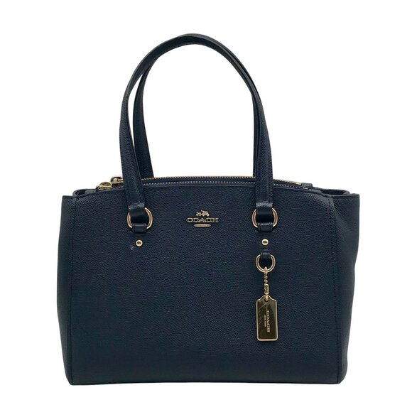 Coach Navy Blue Leather Stanton Carryall Bag - Picture 1 of 13